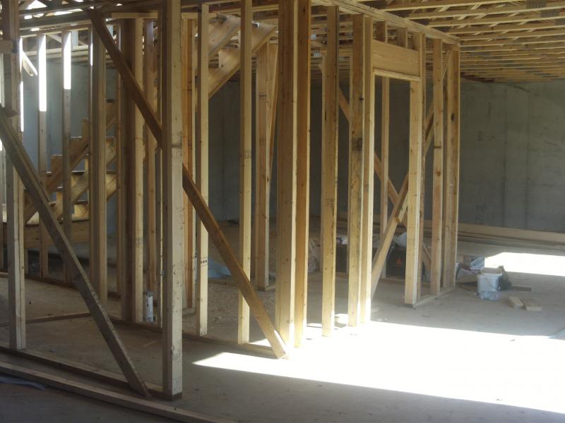The basement is being framed in. Kaylee has already picked out her room