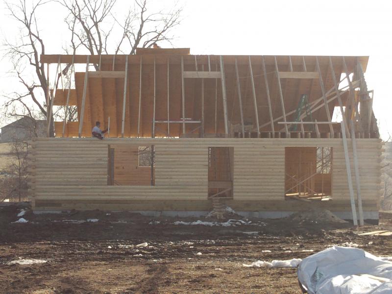 The roof is going on